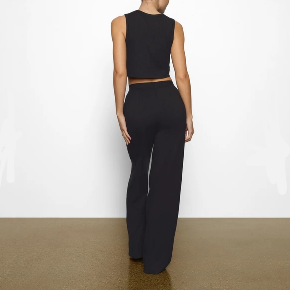 SKIMS Boyfriend Loose Pant Onyx Black sz 4X $58   W-780 - Picture 4 of 13